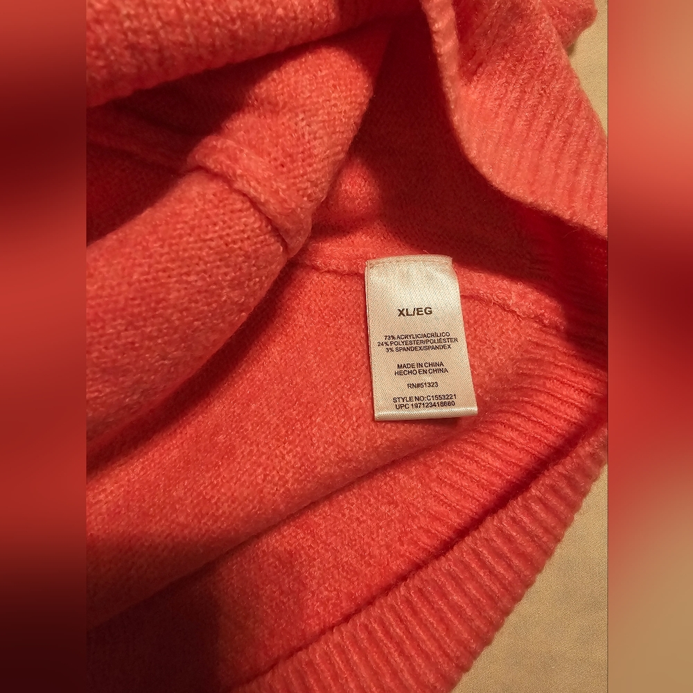 Vince Camuto Pink Sweater Oversized XL - Picture 5 of 12